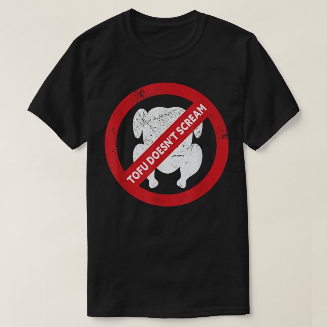 Camiseta Tofu Doesn't Scream  Vegetable Vegetarian Plant Fu (Frente do Design)