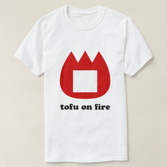 Camiseta 📛 tofu em chamas (Frente do Design)
