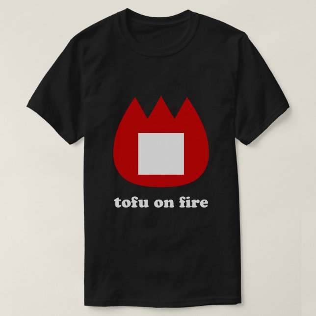 Camiseta 📛 tofu em chamas (Frente do Design)