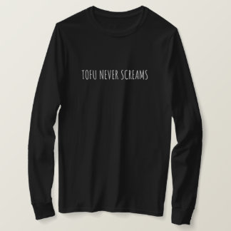 Camiseta Tofu Nunca Gritar Engraçado Vegan