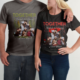 Camiseta Together Since Bootleg Retro Style Custom Photo 