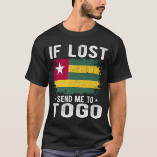 Camiseta Togo Flag Souvenir - Se Perdido Me Enviar Ao Togo