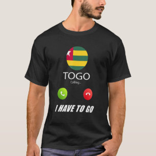Camiseta Togo Flag Souvenir Togo Está Chamando