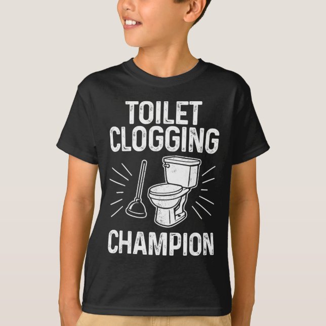 Camiseta Toilet Clogging Chamon Funny Graphic Toilet Cloggi (Frente)