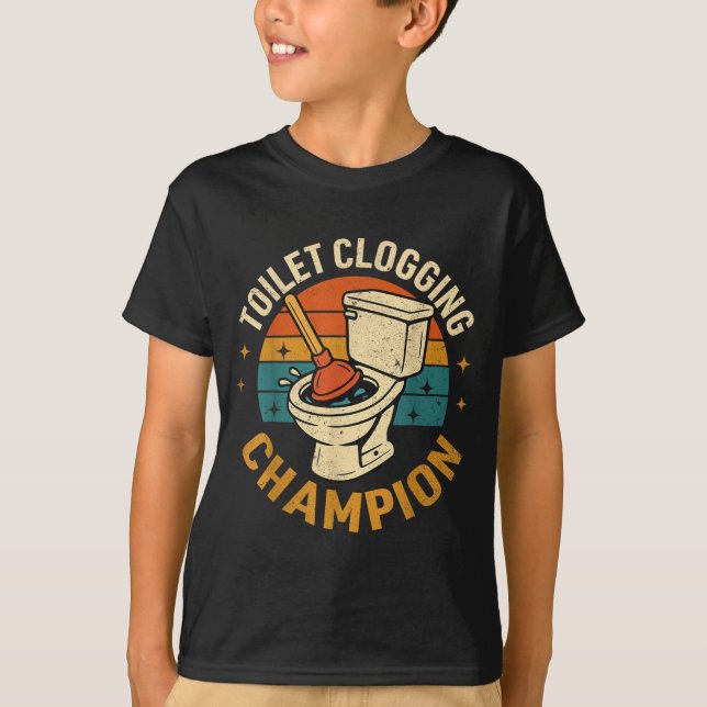 Camiseta Toilet Clogging Chamon Tee Funny Meme  (Frente)