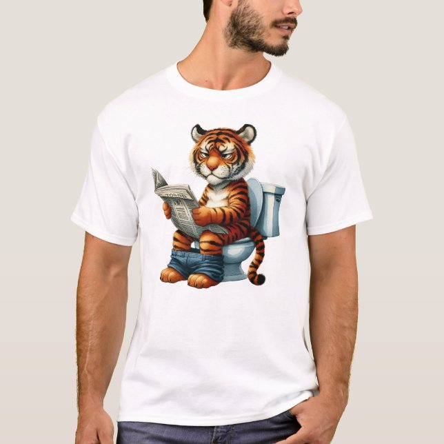 CAMISETA TOILET DE TIGER GRUMPY (Frente)