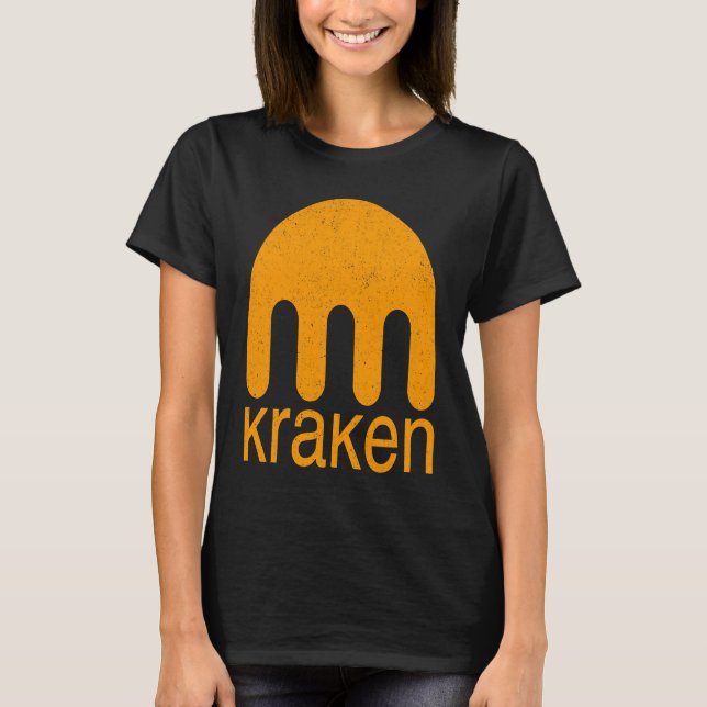 Camiseta Token seguro não fungível do Kraken Crypto Exchang (Frente)