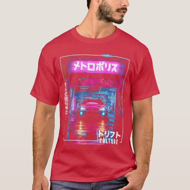 Camiseta Tokyo City Retro Synthwave Racing Japan Tokyo (Frente)
