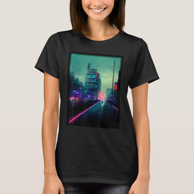 Camiseta Tokyo Cyberpunks Retro lo if indie Japan vibe aest (Frente)
