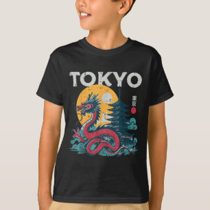Camiseta Tokyo Dragon Vintage Asiática Mulheres Míticas Jap
