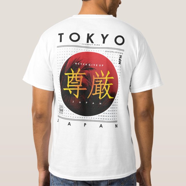 Camiseta Tokyo Japan Retro Vintage Design (Verso)