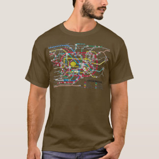 Camiseta Tokyo Subway Map - Map of the Tokyo Subway System