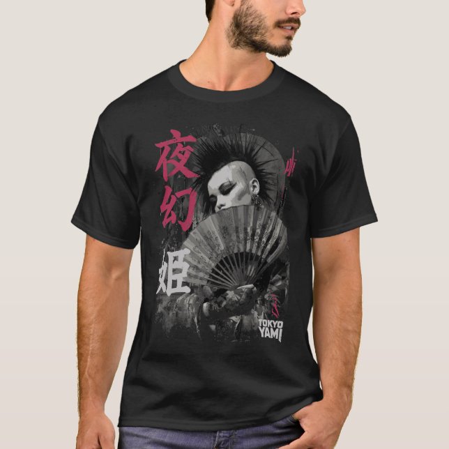Camiseta Tokyo Yami – Princesa Fantasma Noturna com element (Frente)