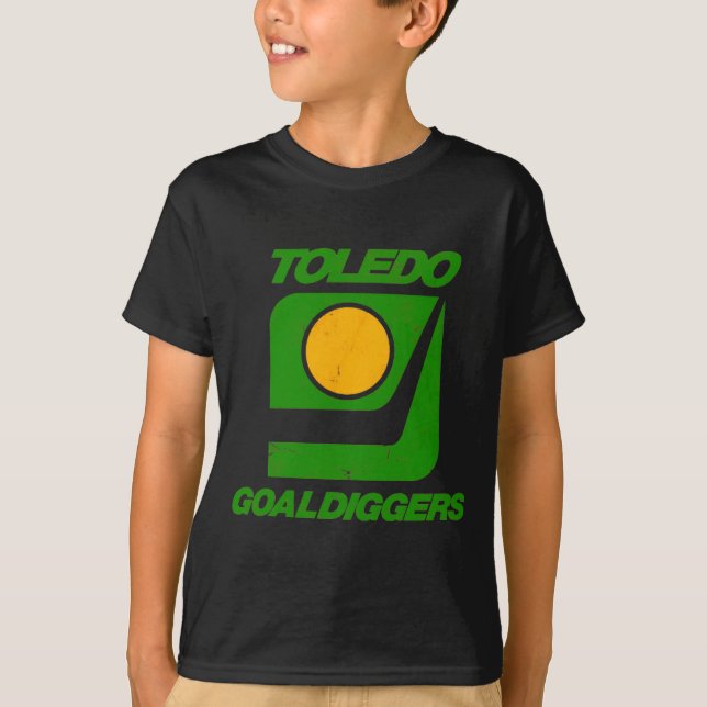Camiseta Toledo Goaldiggers 70s80s Hockey Team  (Frente)