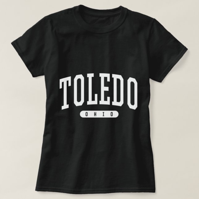 Camiseta Toledo Hoodie College Style OH EUA (Frente do Design)
