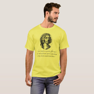 Camiseta Tolerância de Spinoza e citações compreensivas
