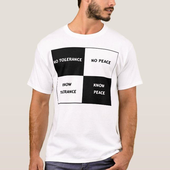 Camiseta Tolerância = paz (Frente)