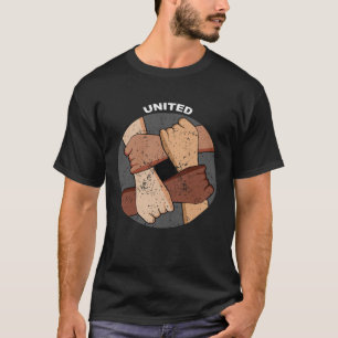 Camiseta Tolerância unida simples racismo humano Pullov