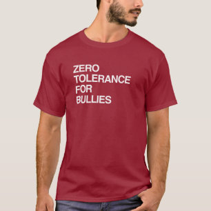 CAMISETA TOLERÂNCIA ZERO PARA AÇOES DE BULLYING