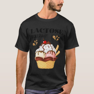 Camiseta Tolerante À Lactose Eu Tolero Lactose Você Ama Gel