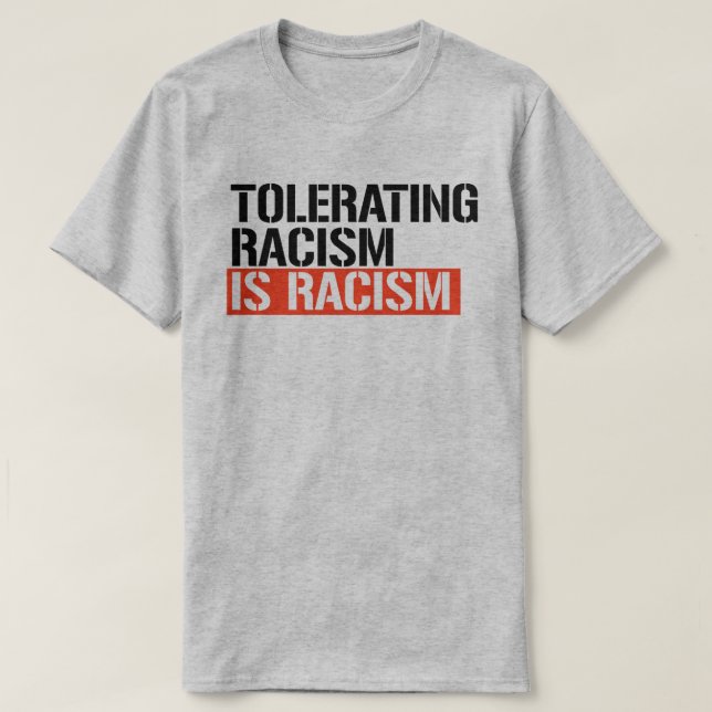 Camiseta Tolerar racismo é racismo (Frente do Design)