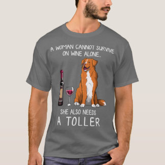 Camiseta Toller e vinho Cachorro engraçado