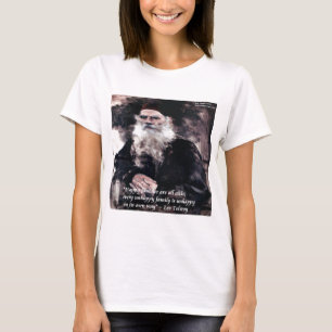 Camiseta Tolstoy Anna Karenina Famílias Felizes Citação
