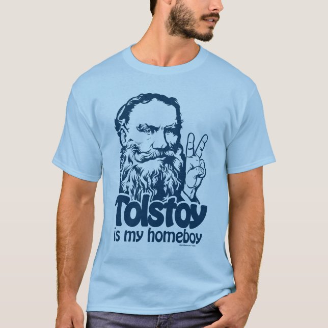 Camiseta Tolstoy é meu t-shirt do ficar em casa (Frente)