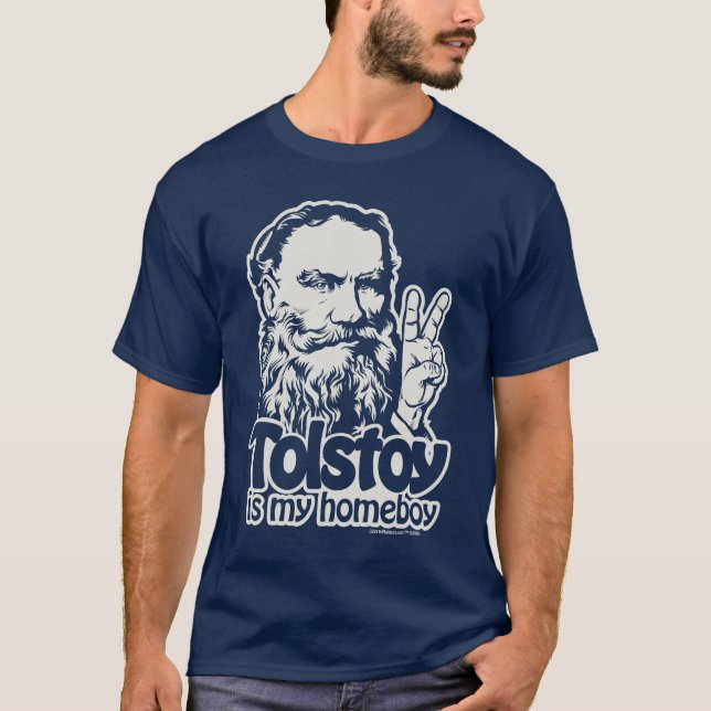 Camiseta Tolstoy é meu t-shirt do ficar em casa (Frente)