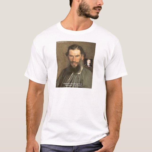 Camiseta Tolstoy "Nietzsche = Estúpido" Oferta De Ofertas C (Frente)