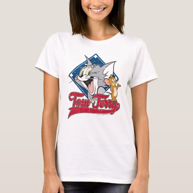 Camiseta Tom And Jerry | Tom And Jerry On Baseball Diamond (Frente)