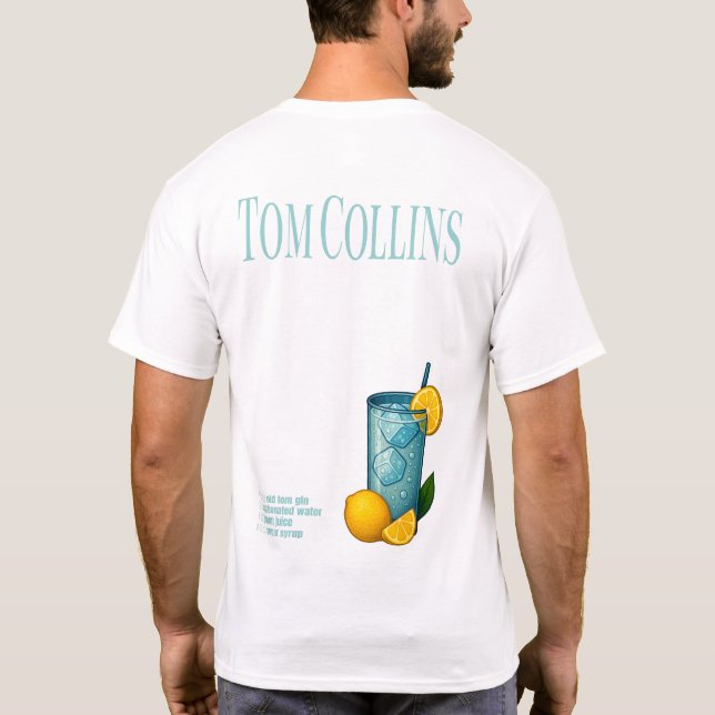 Camiseta Tom Collins T-Shirt – Classic Gin Cocktail (Verso)