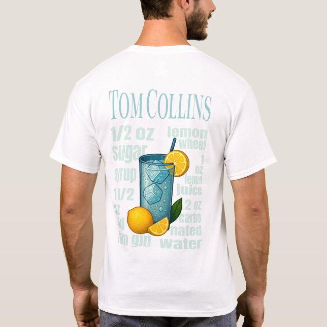 Camiseta Tom Collins T-Shirt – Classic Gin Cocktail (Verso)