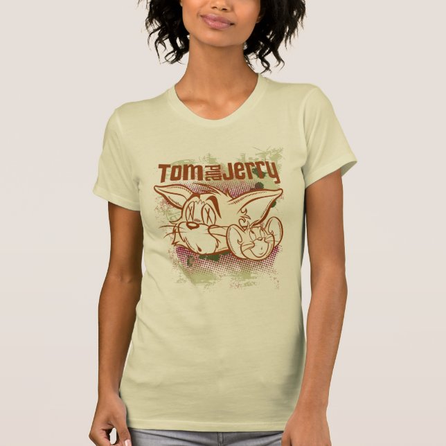 Camiseta Tom e Jerry Brown e Green (Frente)