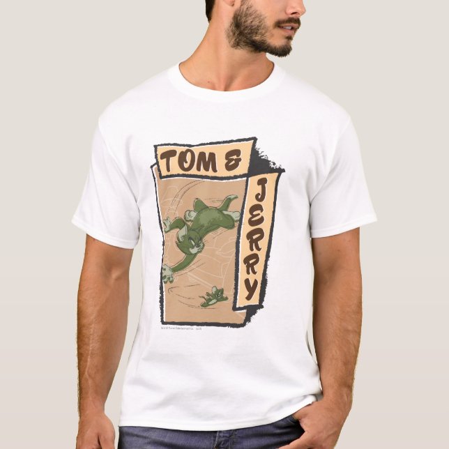 Camiseta Tom e Jerry em um sofá bronzeado (Frente)