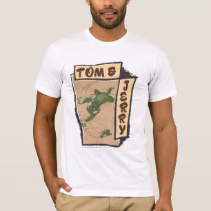 Camiseta Tom e Jerry em um sofá de Tan