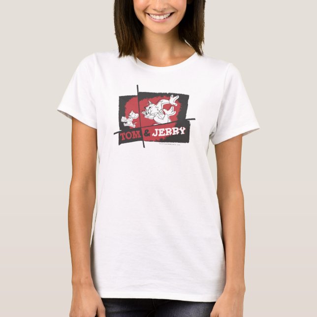Camiseta Tom e Jerry Red e Black (Frente)