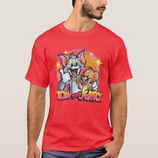 Camiseta Tom e Jerry Retro Spray de Tinta Graffiti P