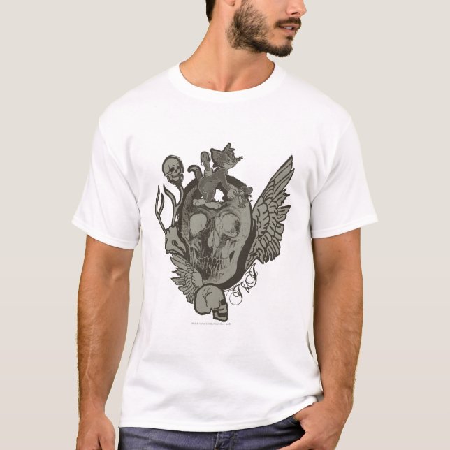 Camiseta Tom e Jerry Skull (Frente)