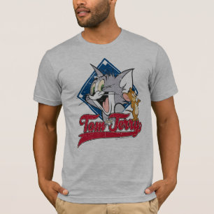 Camiseta Tom e Jerry Tom e Jerry no diamante de basebol