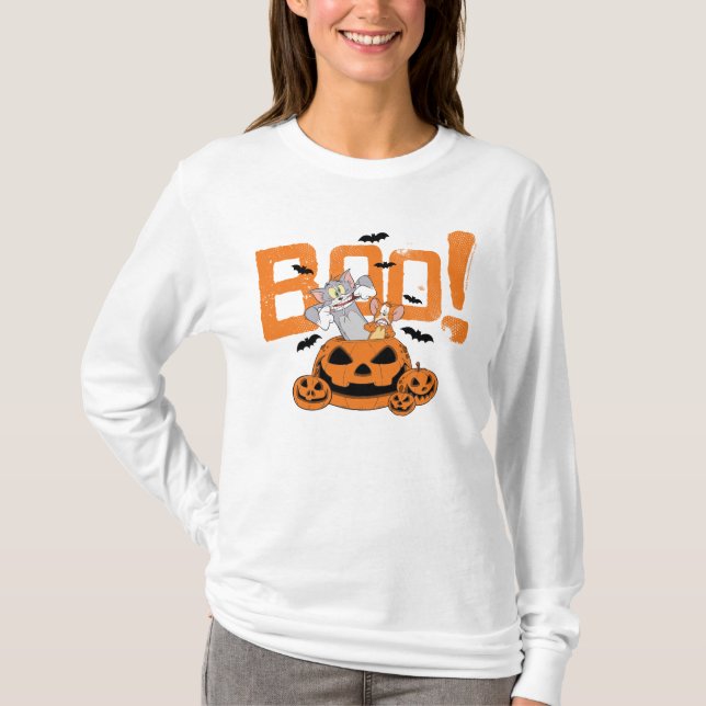 Camiseta Tom & Jerry | Boo Feliz Halloween (Frente)