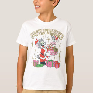 Camiseta Tom, Jerry e a Surpresa de Feriado de Nibbles