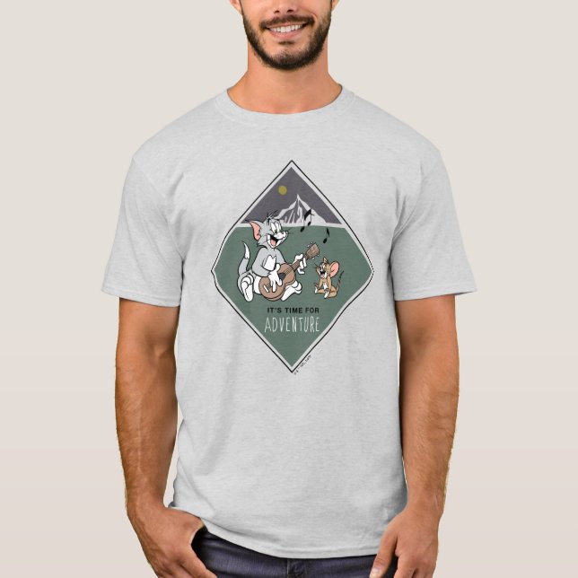 Camiseta Tom & Jerry "Está na hora da aventura" (Frente)