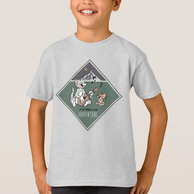 Camiseta Tom & Jerry "Está na hora da aventura" (Frente)