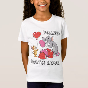 Camiseta Tom & Jerry Inflate Balões do Coração do Namora