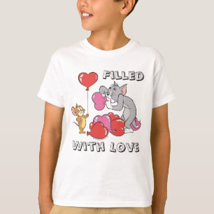 Camiseta Tom & Jerry Inflate Balões do Coração do Namora