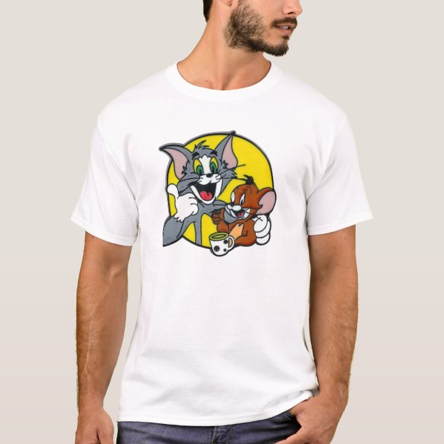 Camiseta Tom & Jerry Vibes — O Caos Nunca Envelhece! ?? (Frente)