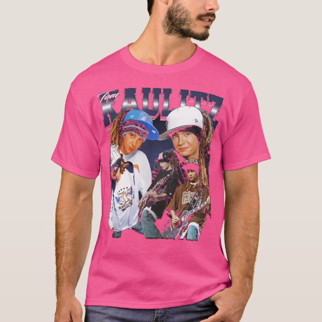 Camiseta Tom Kaulitz Retro Collage (Frente)
