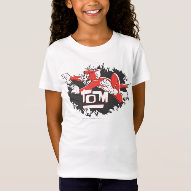 Camiseta Tom Logotipo Preto e Vermelho (Frente)
