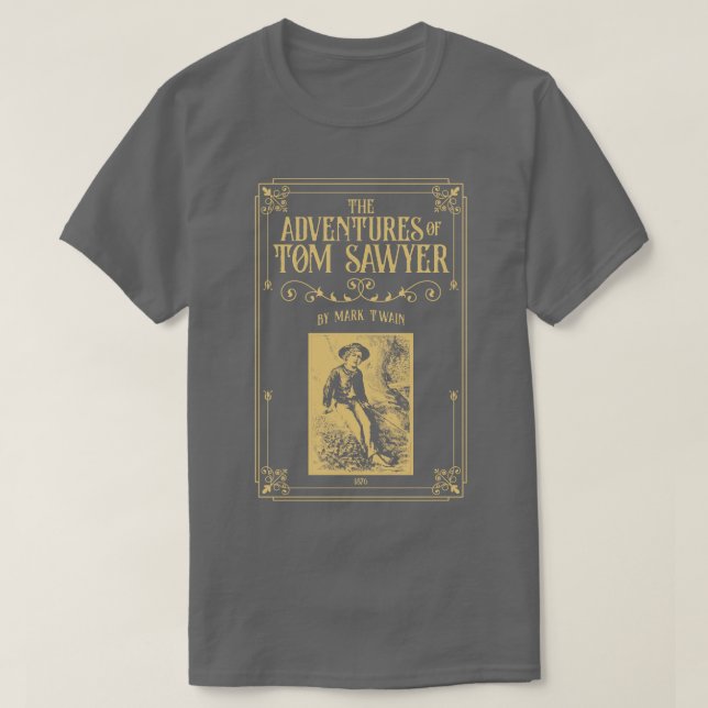Camiseta Tom SawyerTwain Huckleberry Finn professor inglês  (Frente do Design)